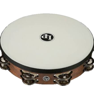 TAMBOURIN A MAIN LP AVEC PEAU ET CYMBALETTES LP379